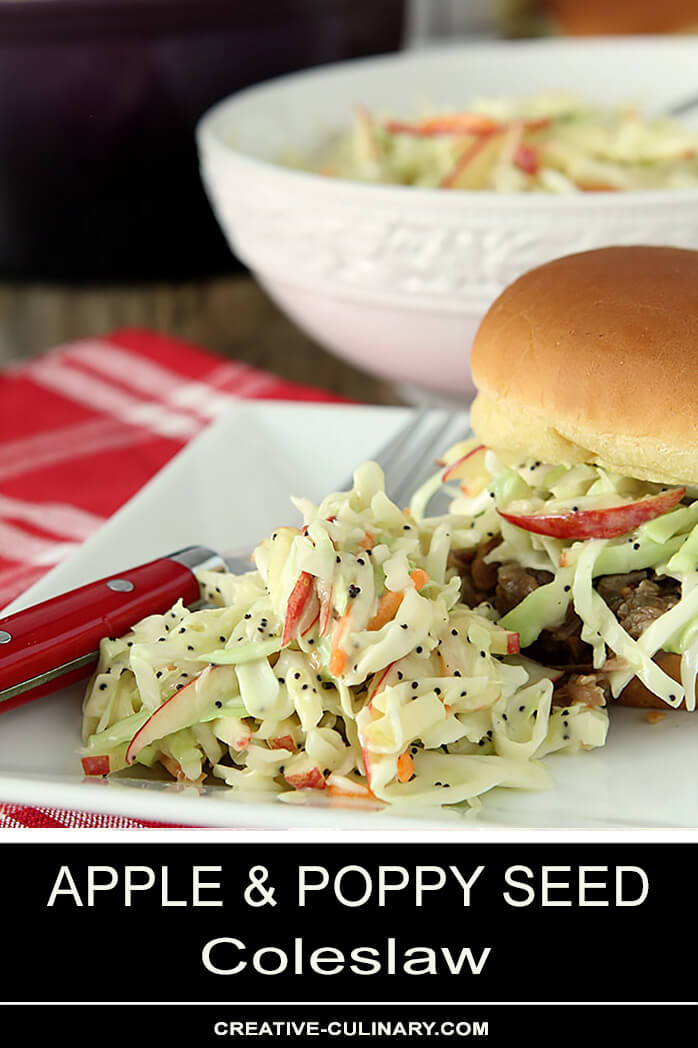 Apple Poppy Seed Coleslaw with Honey Mustard Dressing Creative Culinary