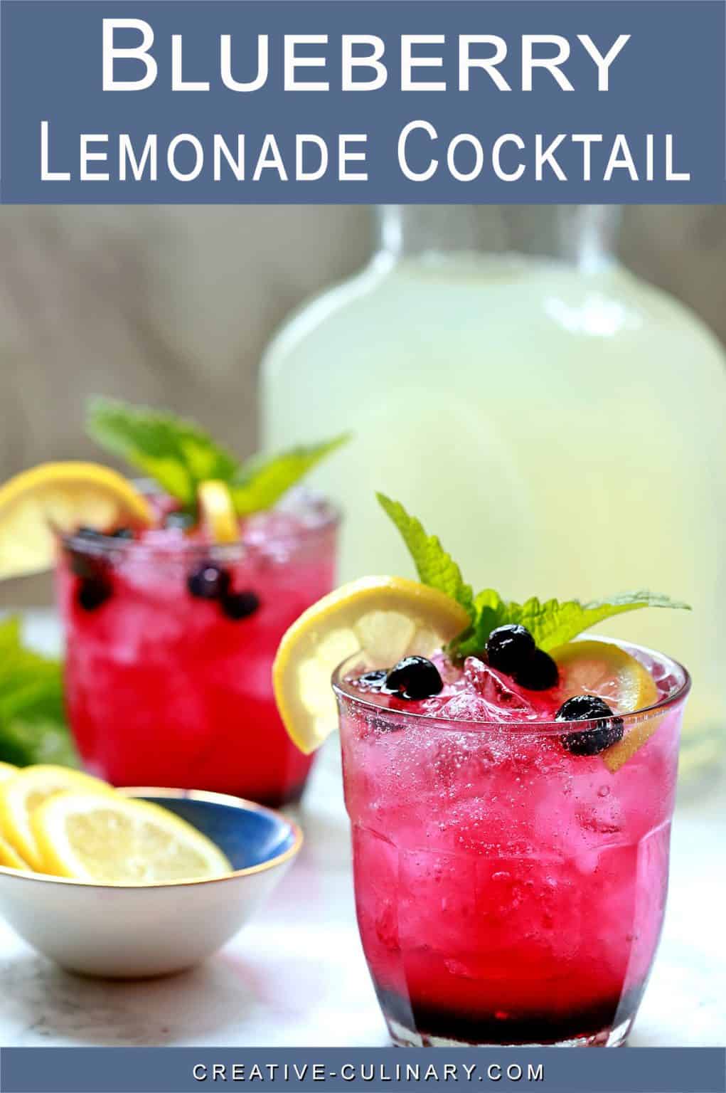 Blueberry Lemonade Vodka Cocktail - Creative Culinary
