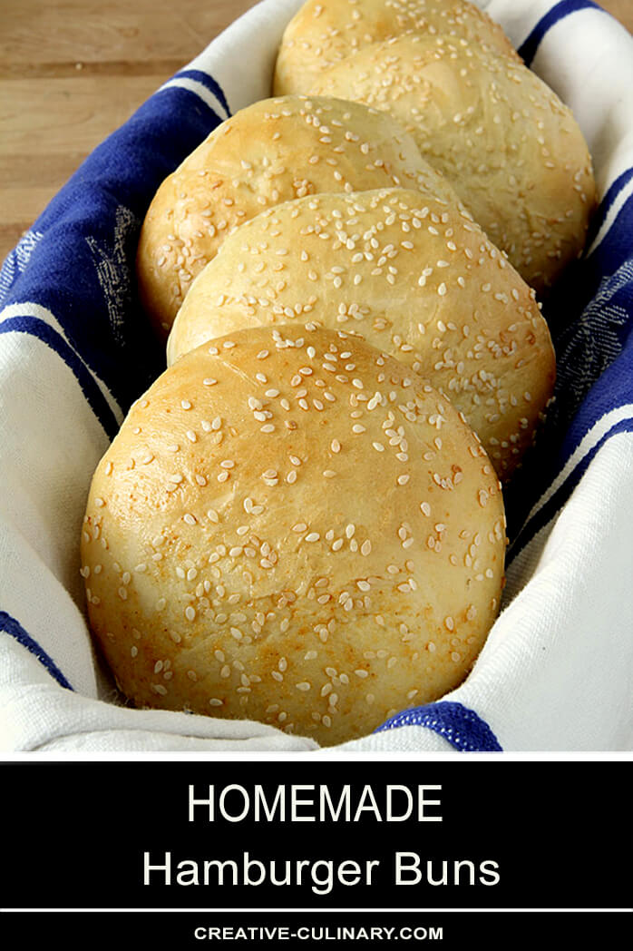 Homemade Hamburger Buns with Sesame Seeds Creative Culinary