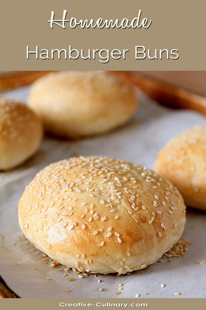 Homemade Hamburger Buns with Sesame Seeds Creative Culinary
