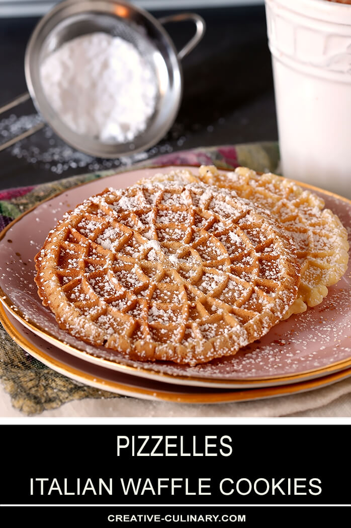 Pizzelle Italian Waffle Cookies Creative Culinary
