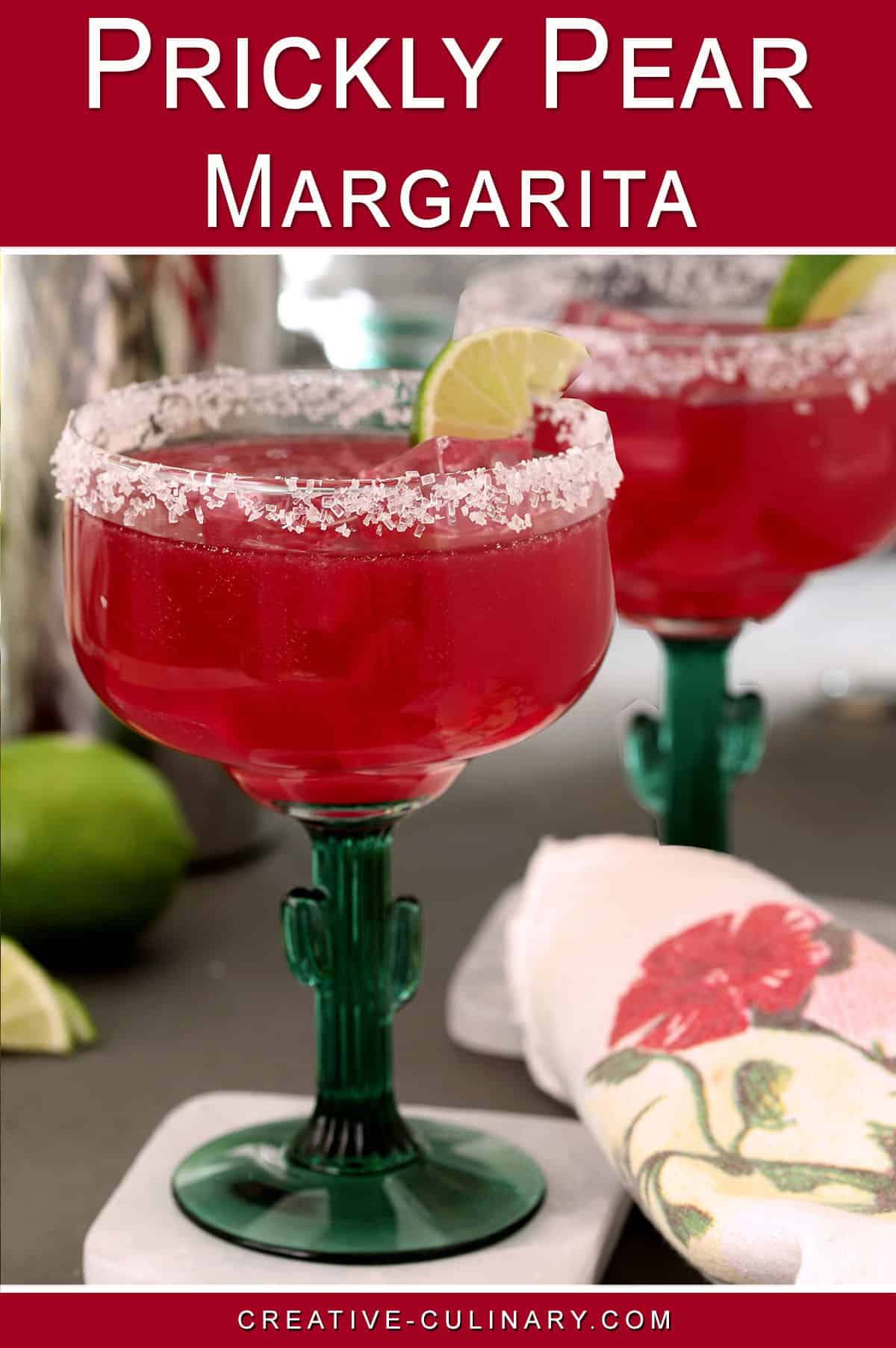 Prickly Pear Margarita Cocktail - Creative Culinary