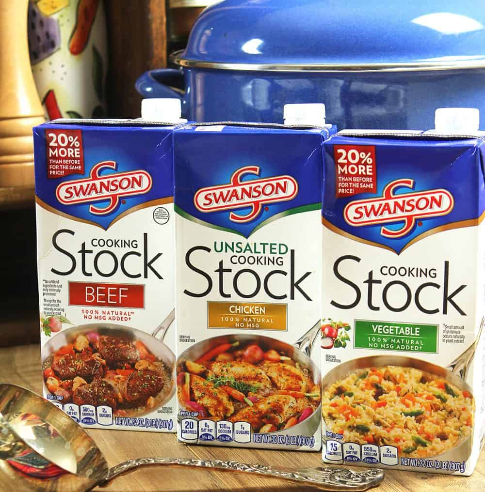 An assortment of Swanson Stocks.